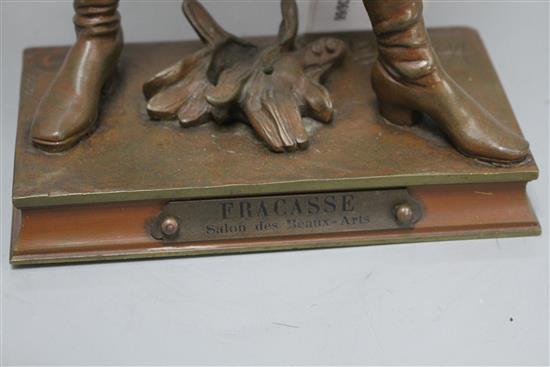 Vital Cormes. A bronze figure of Fracasse, signed in the bronze, height 34cm